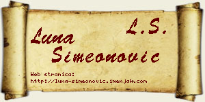 Luna Simeonović vizit kartica